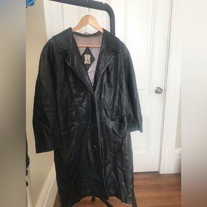 Vintage Handmade French Leather Coat